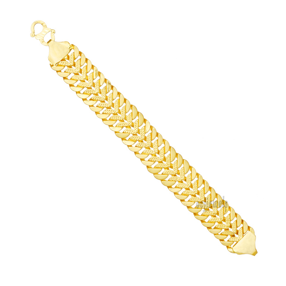 Double Chain Gold Men Bracelet
