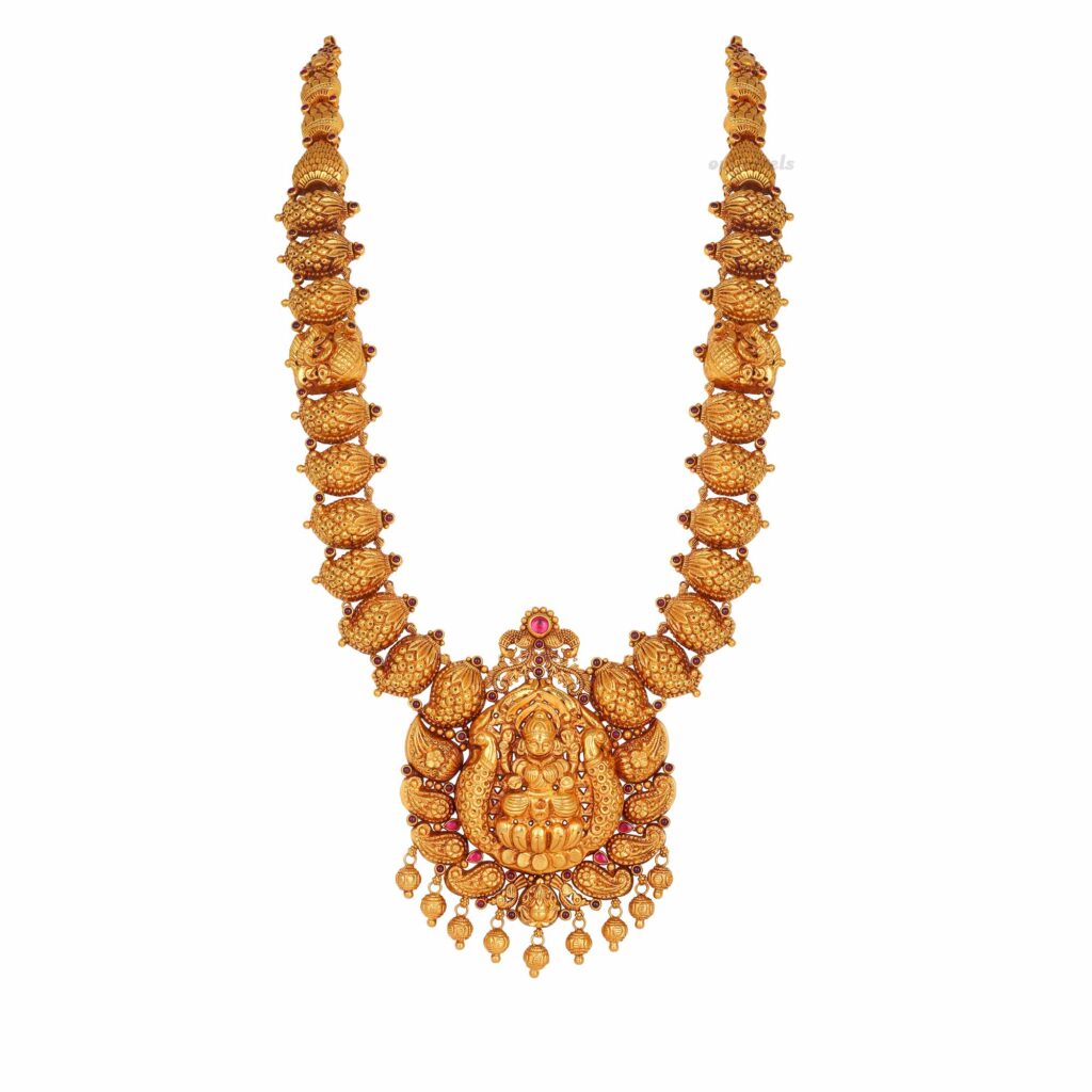 Floral  Mango Lakshmi Long Necklace