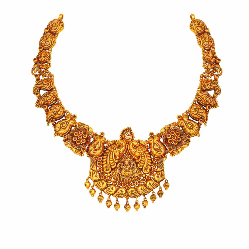 Antique Floret Peacock necklace