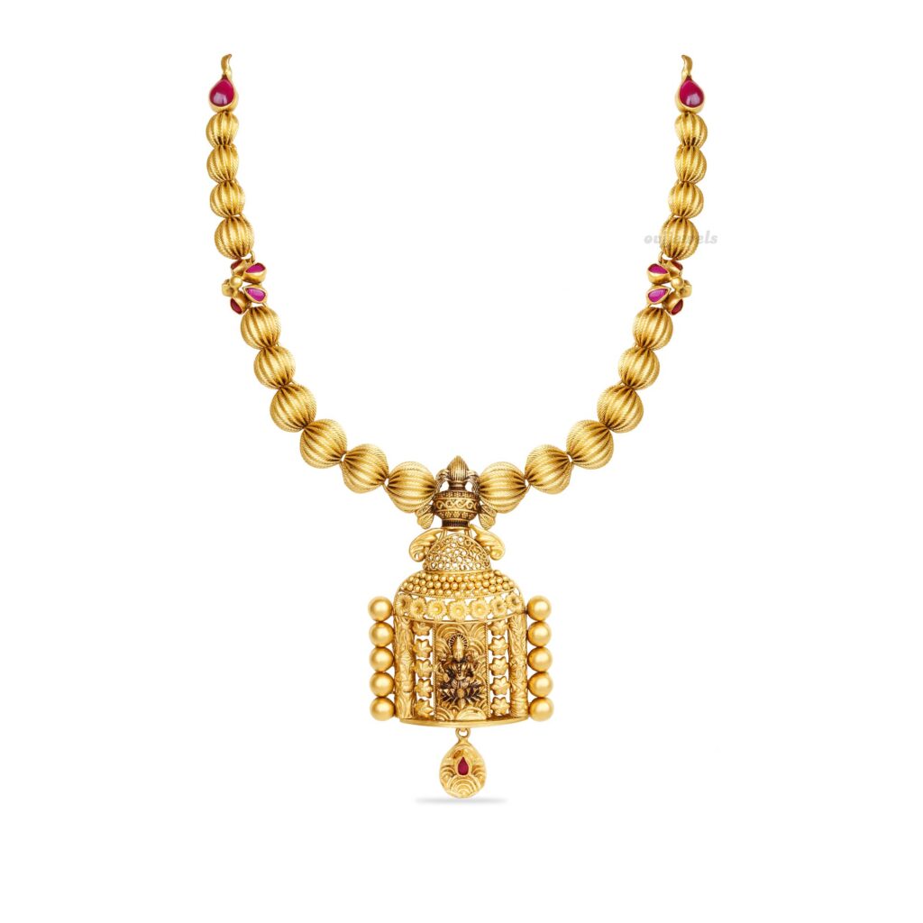 Antique Gold Balls Women Short Necklace