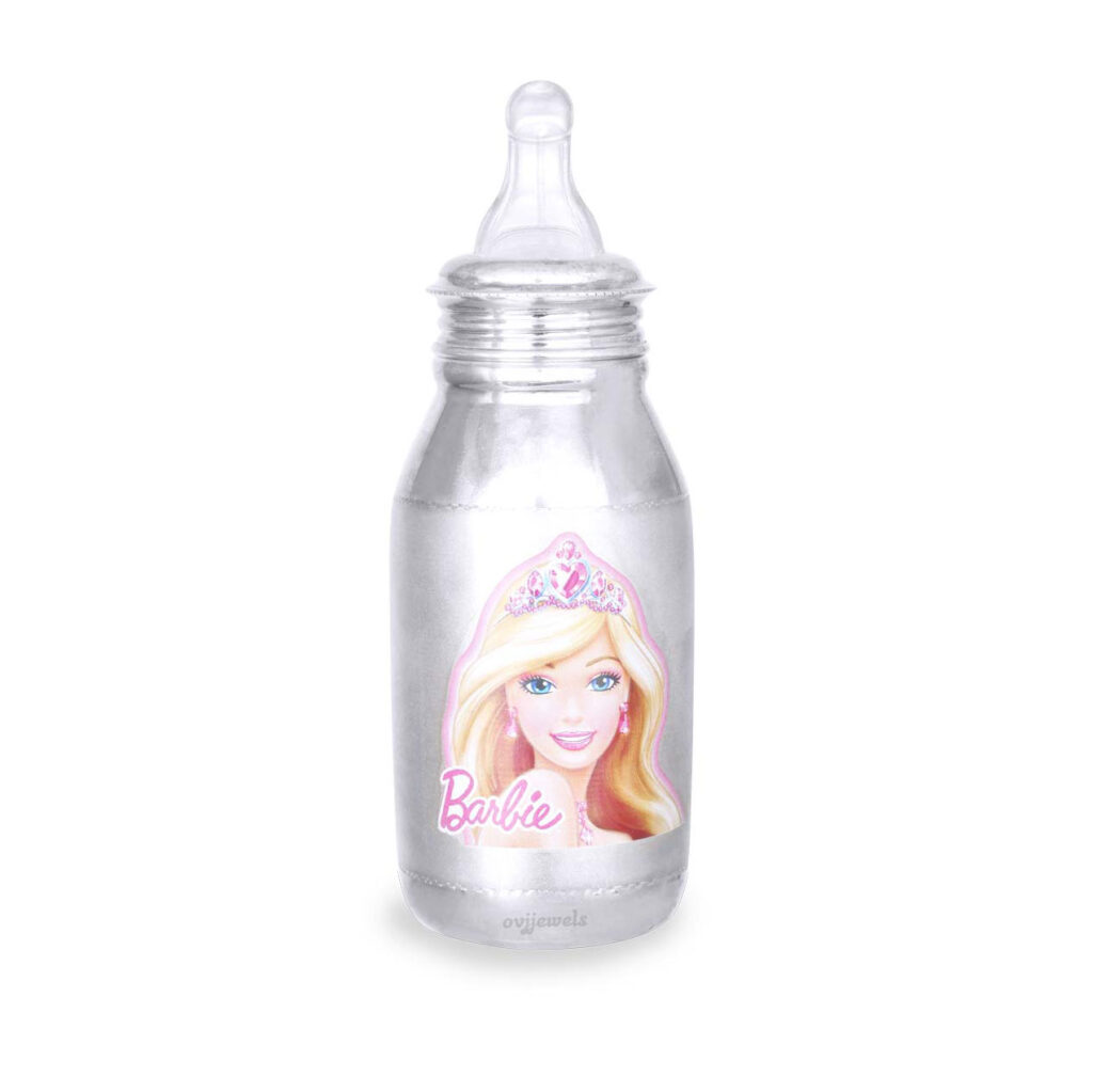 Silver Barbie Baby Feeding Bottle
