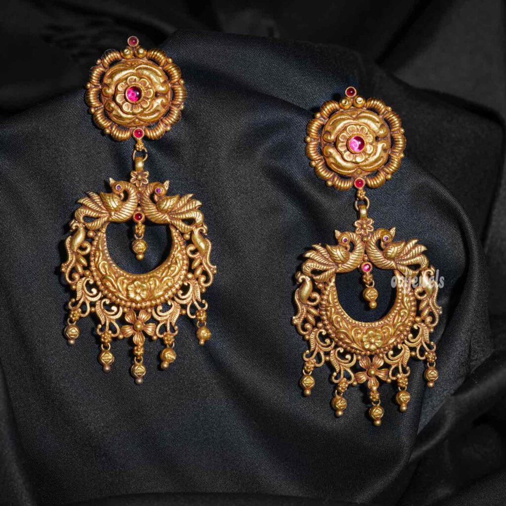 Traditional Gold Chandbali Earrings