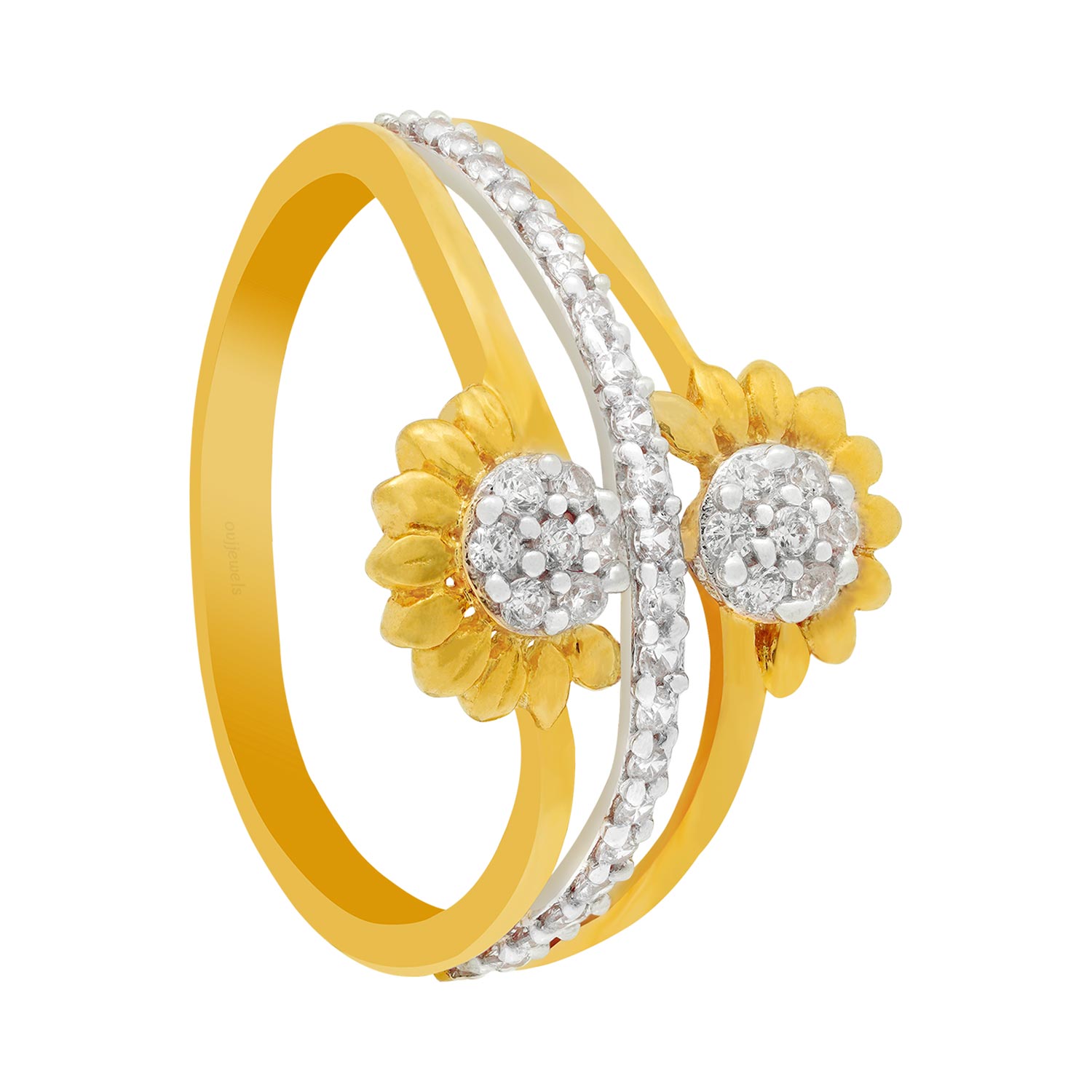 Floral CZ Ring